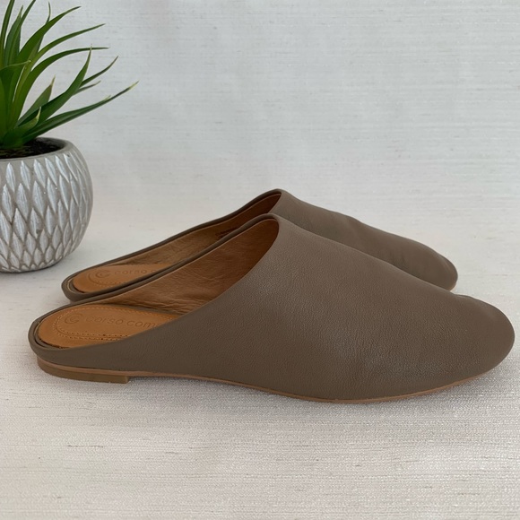 New Corso Como Briannah Light Brown Leather Mules Woman’s 7M - Picture 6 of 10